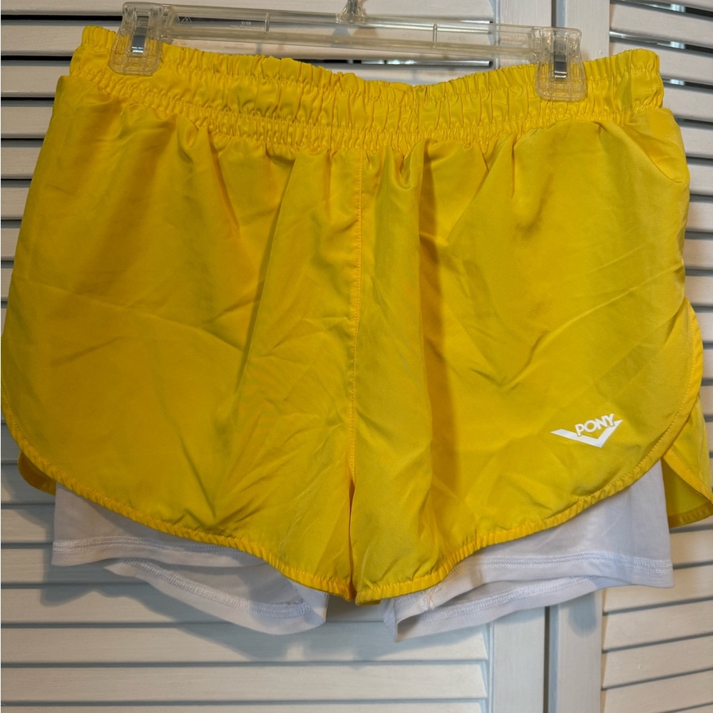 PONY Women's Yellow Athletic Shorts